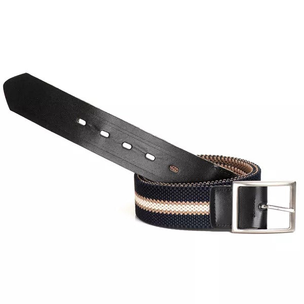 Cinto Elástico Marinho Bege