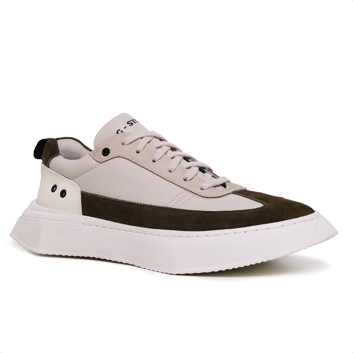 Tenis Hollywood Nobuck Oliva FLY Branco Ocre