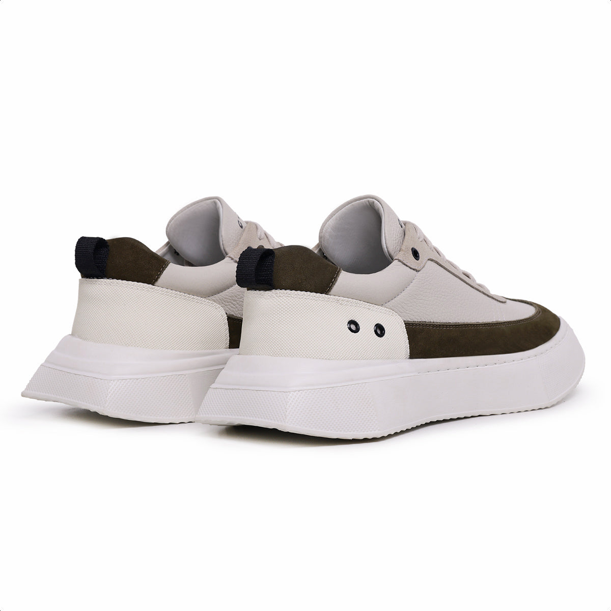 Tenis Hollywood Nobuck Oliva FLY Branco Ocre