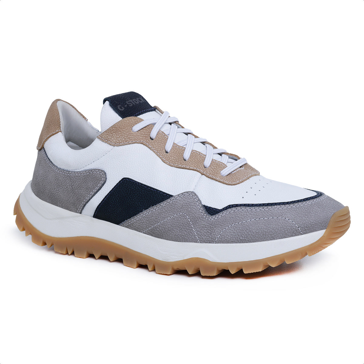 Tenis Brooklyn Selaria Titanium Marinho e Ocre