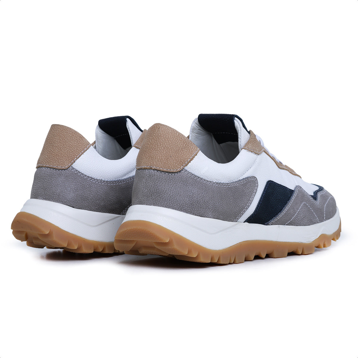 Tenis Brooklyn Selaria Titanium Marinho e Ocre