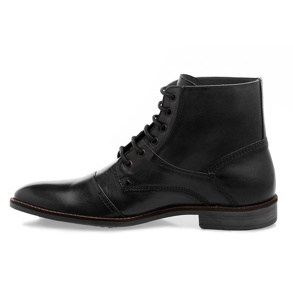 Bota Woker Social de Amarrar Cano Alto Couro Legítimo Tarragona Preto 32126